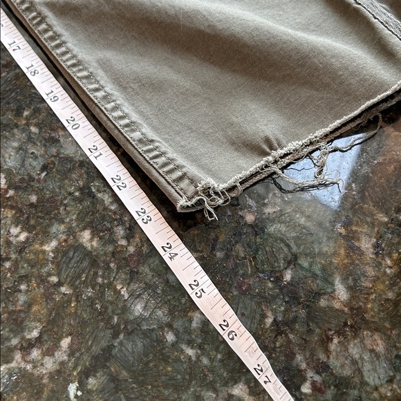 Pistola Cropped Wide Leg Ankle Length Jeans Green Grunge Casual Bohemian 30 - Picture 12 of 13